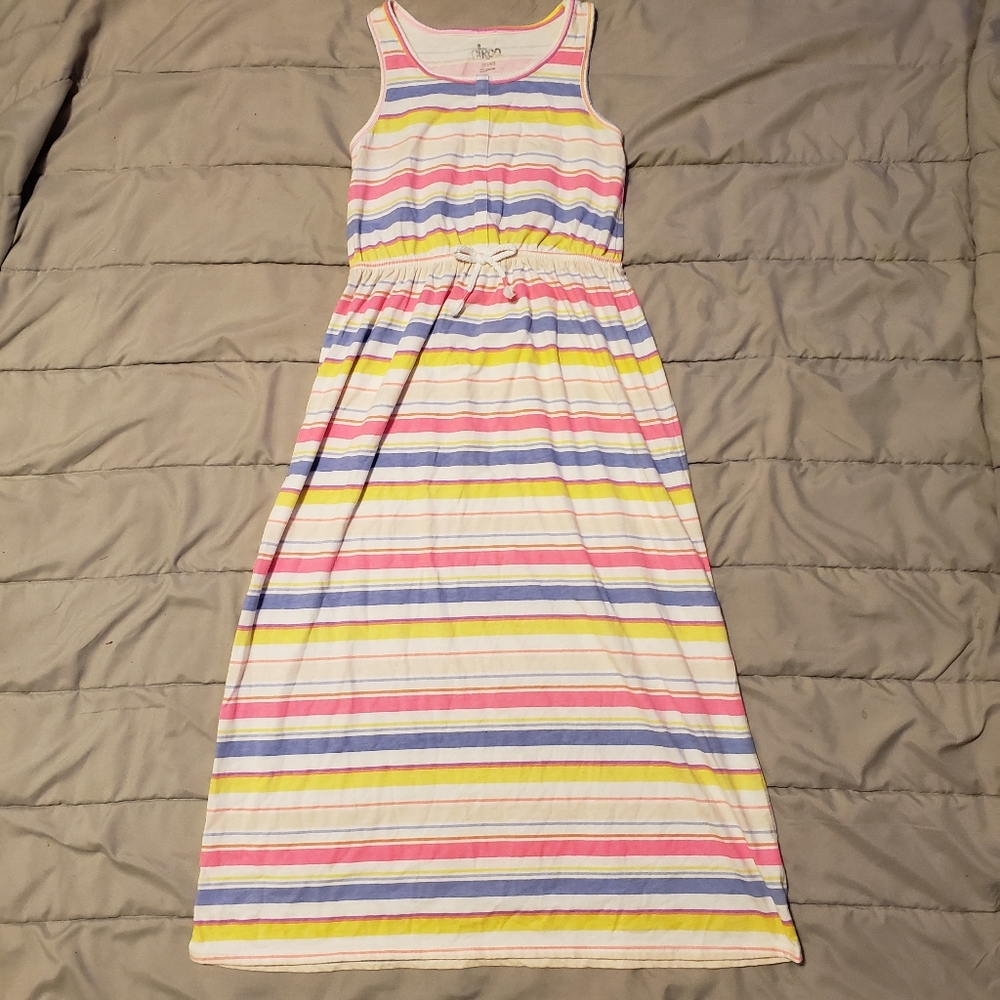 Circo Girls Colorful Striped Multicolor Sleeveless Sundress L 10-12
